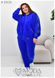 Жіночий теплий спортивний костюм із альпаки з капюшоном А 23131